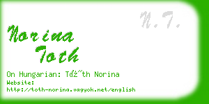norina toth business card
